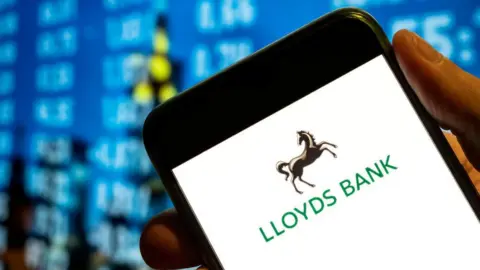 A smartphone screen showing a Lloyds Bank app