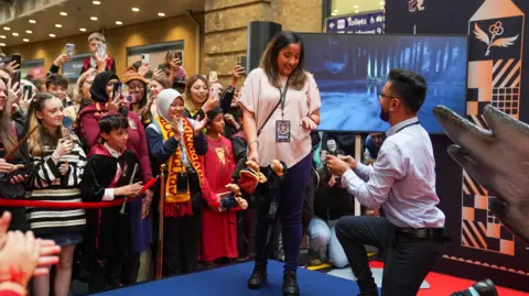 Back to Hogwarts Manish Pindoria proposed to Panveet Kaur Bason in front of a crowd of wizards