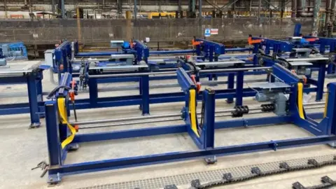 Tata Steel Parts of the new combination mill arriving at Tata Steel’s Corby site