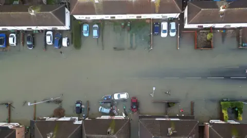 Loughborough street affected by flooding