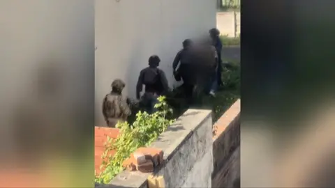 BBC Video shows counter-terrorism officers making an arrest