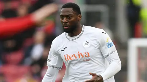 Ricardo Santos in action for Swansea 