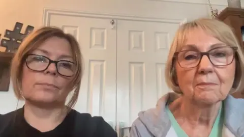 BBC Tara Washington (left) and mother-in-law Gill