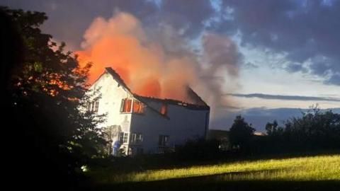 Property fire in Capel Seion