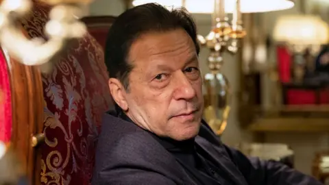 Bloomberg via Getty Images Imran Khan, Pakistan's former prime minister, in Lahore, Pakistan, on Tuesday, Jan. 24, 2023.