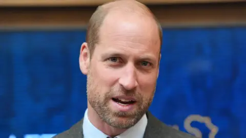 PA Media Head and shoulders picture of Prince William speaking in London in October