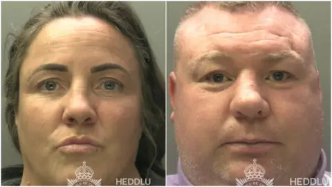 South Wales Police Custody images of Ann and Bernard