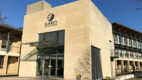 The outside of Surrey County Council's HQ.