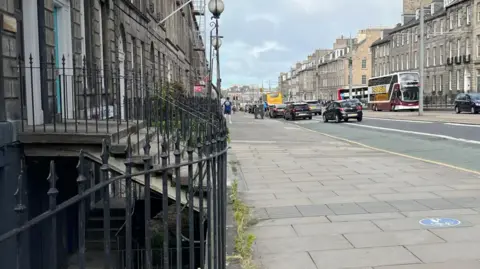 A general view of a basement storage area in York Place, Edinburgh