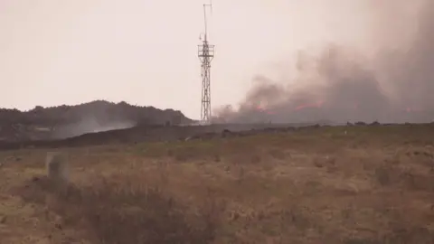 Cleveland Fire Brigade Fire and smoke at landfill site in Hartlepool