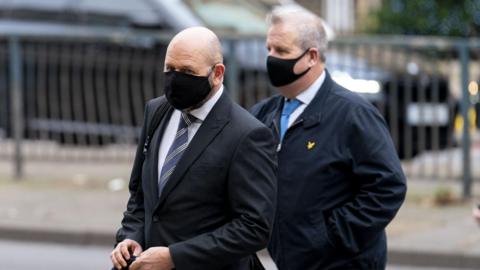 Ian Beim (left) and Kevin Sweeney arriving at Westminster Magistrates' Court