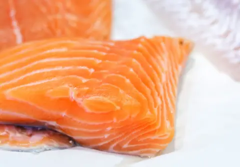 Getty Images A freshly cut salmon fillet