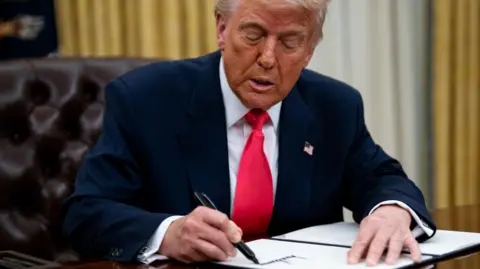 EPA US President Donald Trump signs an executive order