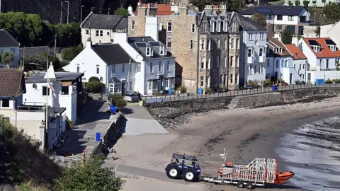 Getty Images A general view of Kinghorn Beach in Fife.