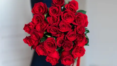Bouquet of red roses.