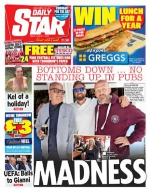 "Madness" reads the headline on the front page of the Daily Star.