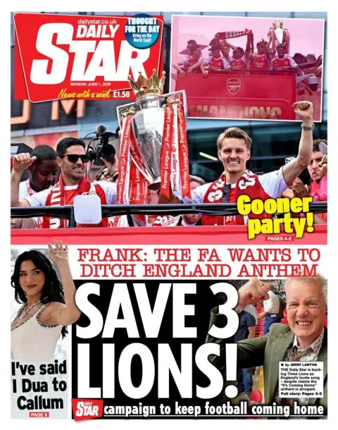 The Daily Star headline reads 'Save 3 Lions'