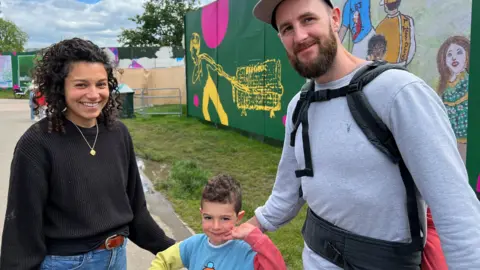 BBC Francesca Ratnatunga and Luke Heslop with their son