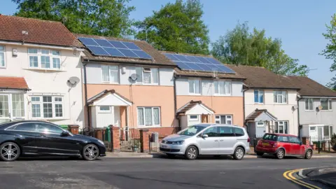 Houses with solar panels