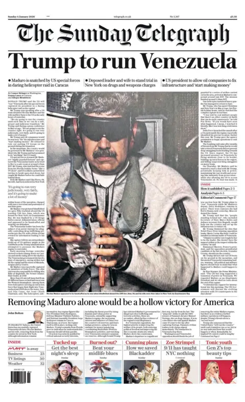  "Trump to run Venezuela".