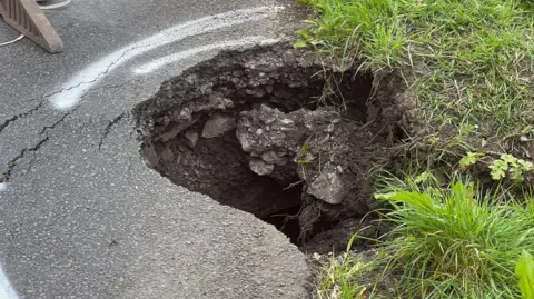 A sinkhole on the Mendip Hills