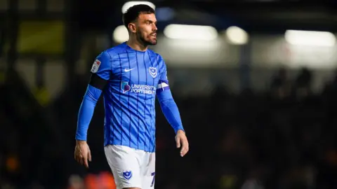 Portsmouth midfielder Marlon Pack during their Championship match against Stoke City at Fratton Park