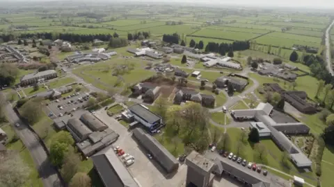 A drone shot of Muckamore 