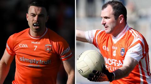 Armagh captain Aidan Forker and Orchard great Steven McDonnell 