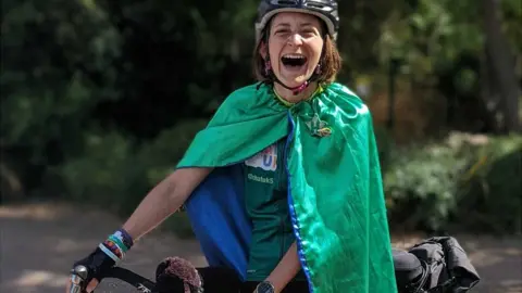 Francesca Lennon with her bike