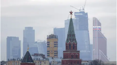 EPA A view of Moscow skyline, including the Kremlin