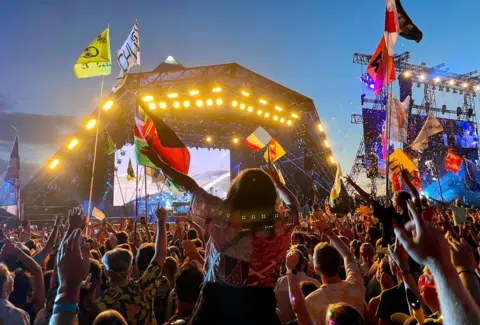 Getty Images Glastonbury festival, the Pyramid Stage