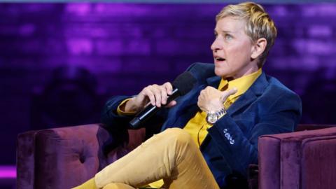 Ellen DeGeneres speaking on Michelle Obama's tour