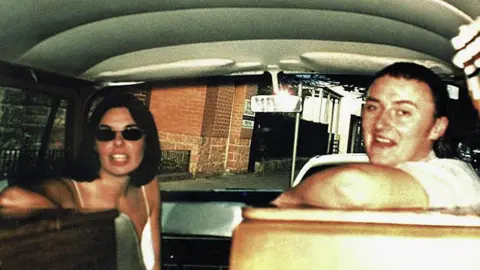 Handout/Getty An undated handout photo shows British couple Joanne Lees (L) and boyfriend Peter Falconio as they sit in their van