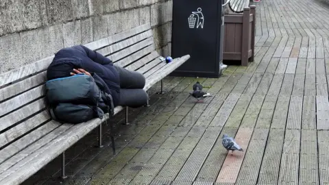 Getty Images A homeless person