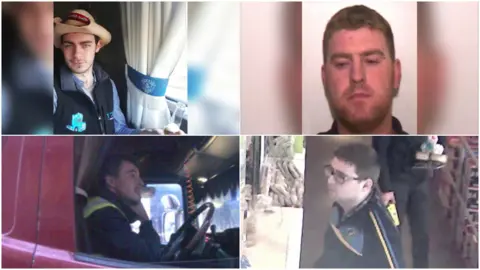 Essex Police/Facebook/PA Media From top left, clockwise: Maurice Robinson, Ronan Hughes, Eamonn Harrison, Christopher Kennedy