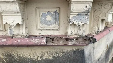 Shropshire Council Damaged corbels on the building