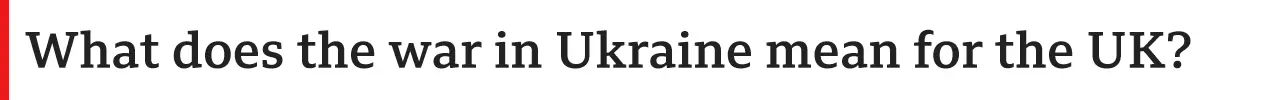 What does the war in Ukraine mean for the UK?