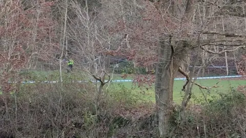 BBC Police cordon in park