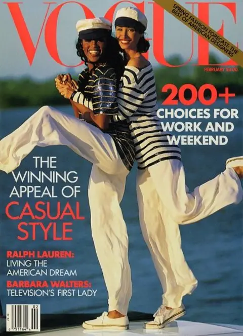 Getty Naomi Campbell and Christy Turlington on the cover of Vogue, 1992