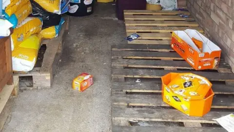 Cats Protection Garage after cat food burglary