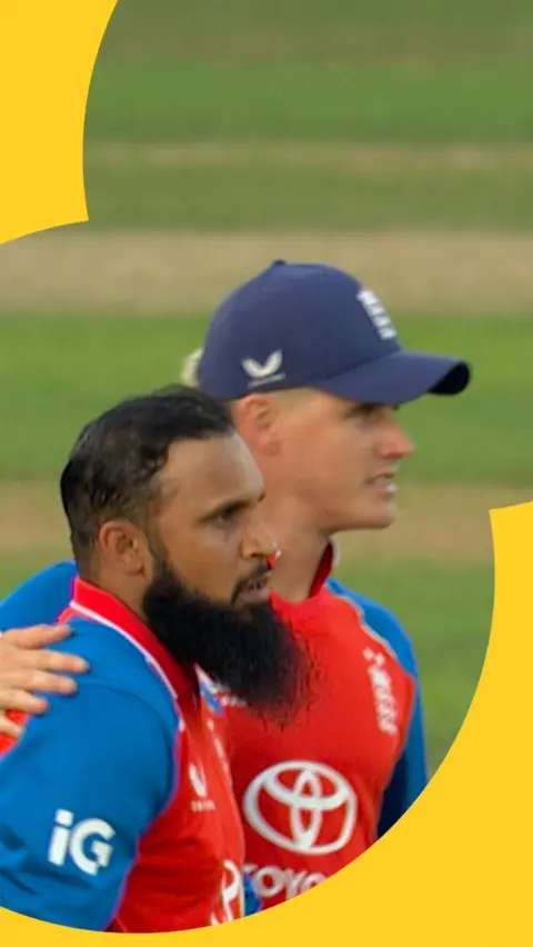 Adil Rashid and Jacob Bethell