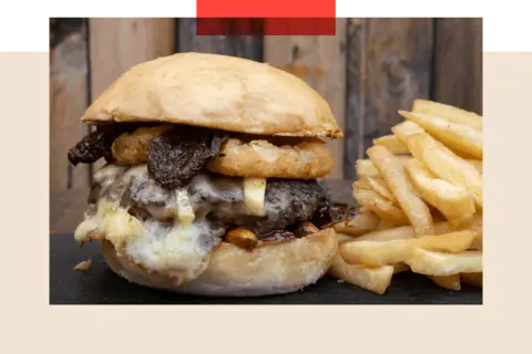 Getty Images A photo of a burger and chips