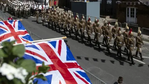 EPA Military personal take part in a rehearsal