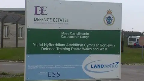 Castlemartin Range sign