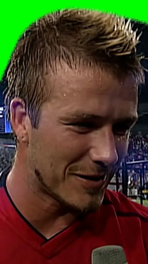 David Beckham in 2002 in a post-match interview after England played Argentina in the World Cup.