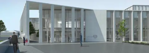 SCTS Artist's impression of new Inverness Justice Centre