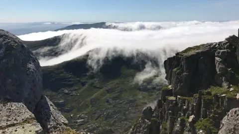 Graham Cobley View of inverted clouds taken from Tryfan looking towards the Glyderau peaks