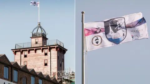 Historic England Flag on flax mill