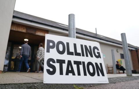 A polling station in Shefford