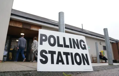 PA Media A polling station in Shefford